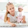 16-18Inch/40-45cm 다시 태어난 아기 인형 복장 핑크 귀여운 점프 슈트 + 재킷 + 모자 + 양말 귀여운 부드러운 아기 인형 의류 액세서리 소녀 선물