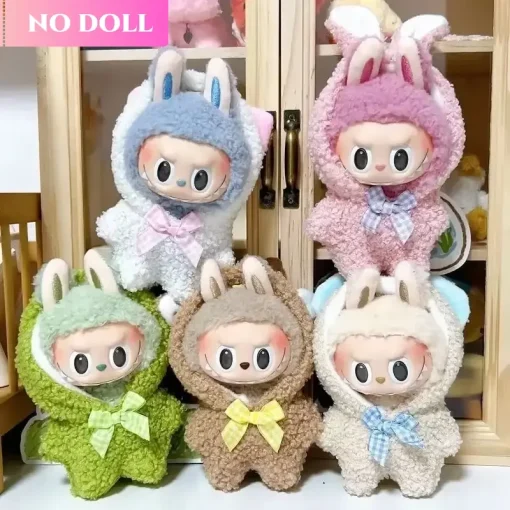 New Arrival Clothes Only 17cm Pendant Macaron Labubu Doll Clothes And Dress Change Toy Accessories Ornaments Festival Xmas Gifts