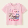 Labubu Original Children T-shirt Boy Girl Kawaii Anime Pattern Short Sleeve Summer Trendy Casual Tee Top Kid Labubu Clothes Gift 2