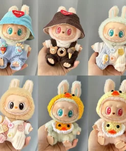 17cm Mini Plush Doll'S Clothes Outfit Accessories For Korea Kpop Exo Labubu II Idol Dolls Sitting Party Overalls Clothing