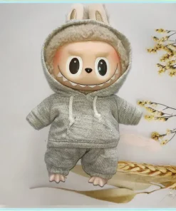 17cm Labubu Doll Personality Sweatpants Sport Leisure Clothes Diy Play Game Keychain Decoration Boy And Girls Birthday Gift Set