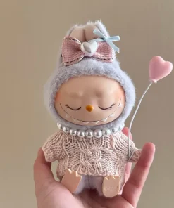 17cm labubu clothes outfit Plush doll clothes Macaron Cute Clothing DIY Kid Gift  Dog Clothes Hair accessories v1 v2 clothes