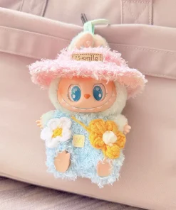 17cm Labubu I II Cute Sunflower Mini Plush Doll'S Clothes Korea Kpop Exo Idol Dolls Overalls Clothing DIY Accessories Gifts