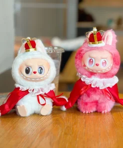 For 17cm Labubu Doll Clothes Into Energy Blind Box Labubu Pendant Accessories Clothing Set King Crown Red Cloak Clothes