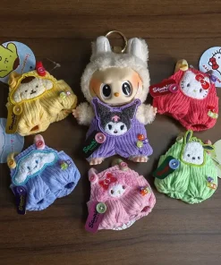 Labubu Doll Clothes Cute Overalls Sanrio Kuromi Cinnamoroll Clothes Cotton Doll Clothes Suitable for 17cm Dolls Children Gifts