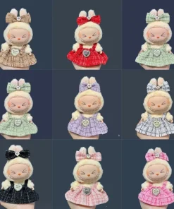 17cm Labubu Plush Doll Skirt- Adorable Skirt Set for DIY Clothes Accessories Gift