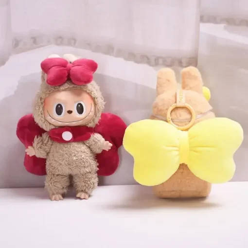 17cm Mini Plush Doll'S Clothes Outfit Accessories For Korea Kpop Exo Labubu Idol V1 V2 a pair of big bow decoration