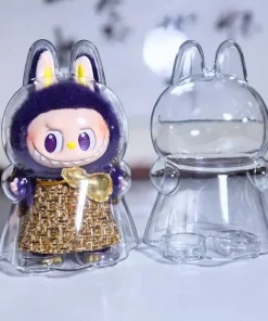 PopMart Monster Labubu Macaron Transparent Protective Cover  For Labubu Suitable For wearing clothes More big