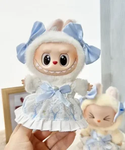15cm/17cm Labubu I II Dolls Clothes Cute Blue Sea's Daughter Dress Sitting Party  Accessories Clothing Plush Doll'S Clothes