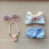 In Stock 15cm17cm First Second And Third Generation Labubu Summer Sleeveless Set With Plush Toy Replacement Clothes Only Clothes