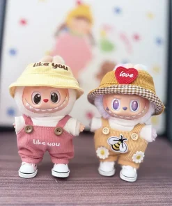 Doll Clothes For 17CM Labubu Clothes Cute Watermelon Style Accessories Mini Plush Doll Clothing for Labubu I II Idol Dolls