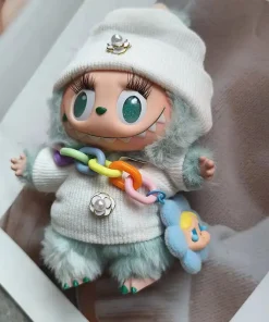 Latest 17cm Labubu Cute Knitted Set Labubu Fashion Crossbody Bag Crybaby Bag Customized Leather Shoes