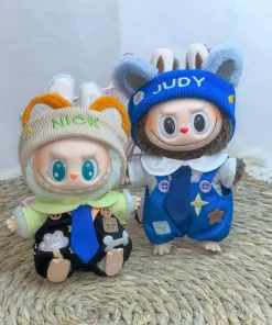 Only Clothes 2025 New 17cm Labubu Doll Clothes Overalls Fox And Rabbit Cute And Fashionable Set Change Accessories Set Casual