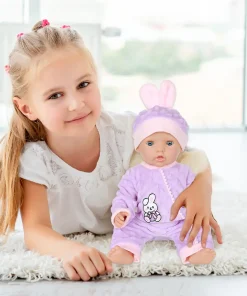 18Inch/45CM Baby Dolls Lovely Plush Rabbit Pajamas Hat Set Born Baby Doll Outfit Reborn Baby Doll Clothes Toy Wear Girl Gift