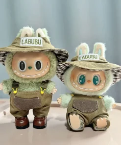 Only The First And Second Generations Of Labubu Clothes, Pendants, Labubu, Party Kids' Clothes, Green Fisherman'S Overalls