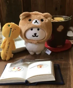 Cute Cartoon Anime Surrounding 10cm Cotton Doll Easy Bear Head Cover Baby Clothes Cute Surrounding Doll Cat Head Cover Plush Toy