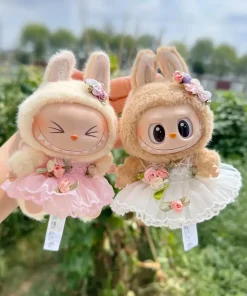 17cm Labubu I II Idol Dolls Sitting Party Cute Plush Doll'S Clothes Clothing Korea Kpop Exo Wedding Princess Dress