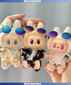 Labubu Doll Clothes Beach Resort Style Overalls Labubu Idol V1 V2 Dolls Clothing Accessories 15/17cm Plush Doll Universal
