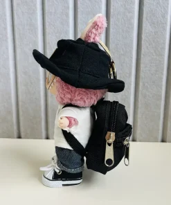Plush Doll'S Student Clothes for Outfit Korea Kpop Exo Labubu Idol Dolls Clothing Fashion Outfit With Bag Shoes Overalls