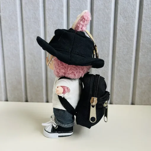 Plush Doll'S Student Clothes for Outfit Korea Kpop Exo Labubu Idol Dolls Clothing Fashion Outfit With Bag Shoes Overalls