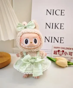 Party  Labubu Clothes Sweet Skirts with Fresh Colors and Straw Hats Country Style First and Second Generation Labubu Clothes