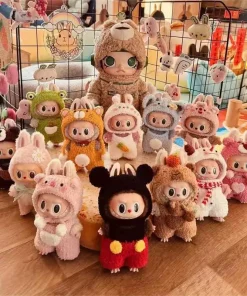 17cm  Labubu Dolls Replacement Clothes 17cm Macaron Enamel Face Loubaba Doll Clothes Toy Accessories For Dolls And Hobbies