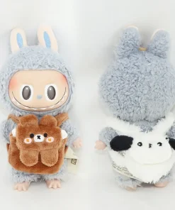 For Korea Kpop Exo Labubu Idol V1 V2 Backpack Clothing Gift 17cm Mini Plush Doll'S Clothes Outfit Accessories