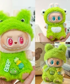 [Clothes Only] 17CM Labubu Doll Outfit Frog Prince Cos Suit Clothes Set Decoration