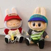 17cm Mini Labubu Clothes Luck Star Strap Pants Head cap Doll’S Clothe Accessories Plush Labubu Outfit Doll Accessorie Custom 2