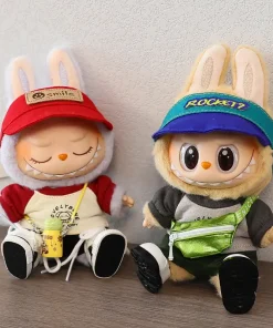17cm Labubu Doll Outfits Designer Set Girl Boy Labubu Doll Clothes Fashion Clothes Labubu Accessories Luxury Fanny Pack Custom