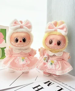 15cm/17cm Labubu I II Idol Dolls Clothes Tulip Dress Accessories Korea Kpop Exo Clothing Plush Doll'S Clothes