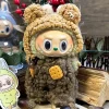labubu baby clothes rubberized macaron figurines first and second generation penders sitting party suitable for 15cn 17cm 3