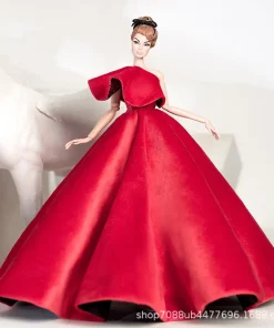 32cm Supermodel Doll Clothes Suit European Fashion Red Wedding Dress Exquisite Accessories Set DIY Toy Limited Collection Gifts