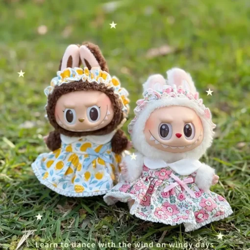 Spring & Summer Dress Up for Labubu Ropa Cute Flower Themed Outfit for V1/V2 Labubu Doll Accessories Clothes
