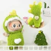 17cm Mini Plush Doll’S Clothes Outfit Accessories For Korea Kpop Exo Labubu Idol Flower shirt leather jacket skirt Clothing Gift 3