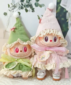 Labubu Elf Clothes Set Labubu Doll Clothes Macaron Labubu Doll Skirt Doll Cos Gift Doll Accessories Cotton Doll