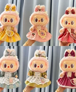 MoKoko Sweetheart Japanese Dress - Elegant Labubu Ropa Outfit for 17cm Vinyl Dolls