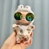 Solo ropa nueva, ropa para muñeca Labubu de 15cm, figura de vinilo, pijamas a cuadros, conjunto bonito y moderno, accesorios de cambio 2