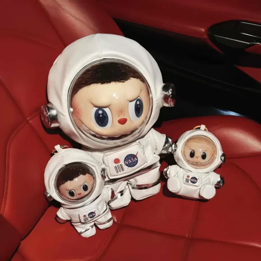 Only Clothes 38cm Labubu Spacesuit Baby Bag Traffic Uniform Suit Spacesuit Baby Clothes Tide Play Replacement