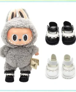 New 17cm Labubu Shoes Handmade Clothes Replacement Leather Shoes Multiple Styles Diy Idol Doll Accessories Childrens Present