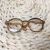 brown glasses