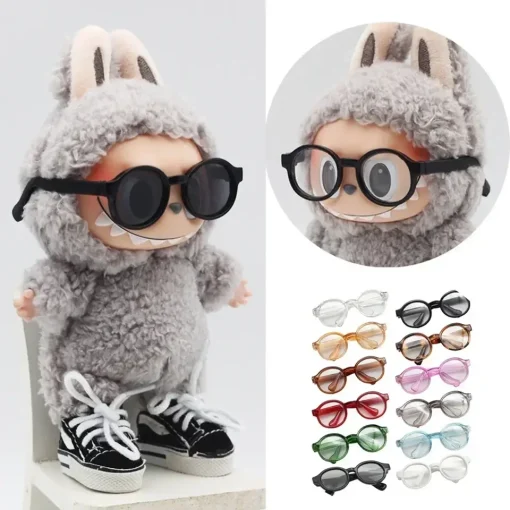 17cm Mini Plush Doll'S Clothes Outfit Accessories For Korea Kpop Exo Labubu Idol glasses sunglasses Clothing Gift