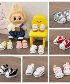 (Only shoes)For LABUBU 17cm Cotton Dolls Shoes Toys Casual Sports Shoes Dolls Accessories for labubu outfits