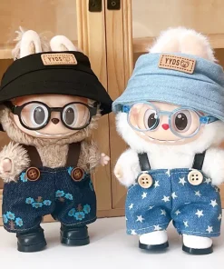 New corduroy For Labubu Doll Clothing Set Hat 17cm Clothes Shoes Doll DIY Accessories Training Sitting Party Games Toys Gifts