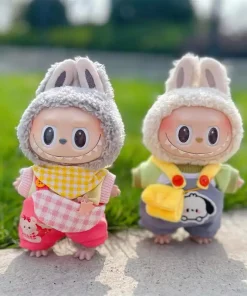 Only Clothes Spot Labubu Vinyl Blind Box Bubble Mart 17cm Cowboy Strap Pants Pullcloth Replacement Spring Clothes