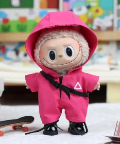 17cm 미니 인형의 Labubu 의류 복장 액세서리 한국 Kpop Labubu Idol V1 V2 Commando 자켓 의류 펜던트 선물