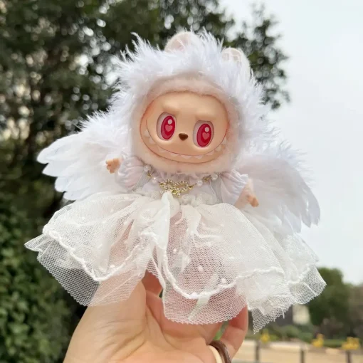 17cm Labubu I II Idol Dolls Clothes Kawaii Cute Sheep Dress Accessories Korea Kpop Exo Clothing Plush Doll'S Clothes
