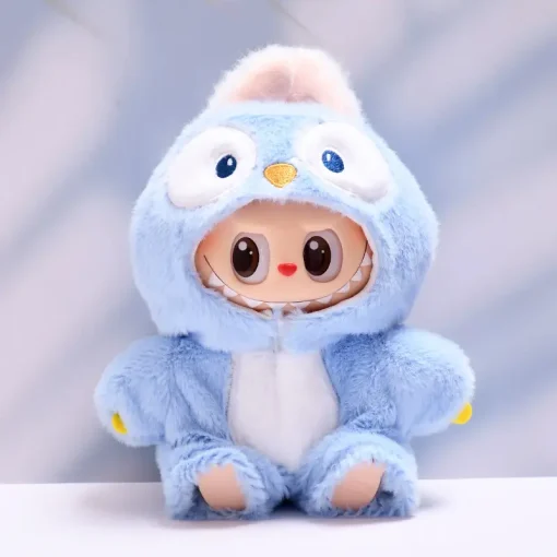Labubu Doll Clothes Baby Penguin Onesie Labubu I II Idol Dolls 15/17cm Plush Doll'S Clothes Sitting Party Accessories
