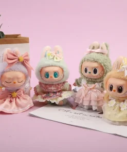 First and Second Generation Blind Box Labubu Sitting Party Baby Clothes Pendant Labubu Clothes Summer Cute Skirt Collection