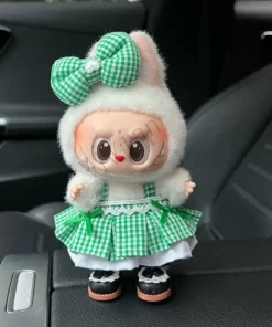 Mini Doll'S Clothes Outfit Accessories For 15-17cm Labubu Idol and 10cm cotton doll Spring pastoral skirt set Clothing Gift